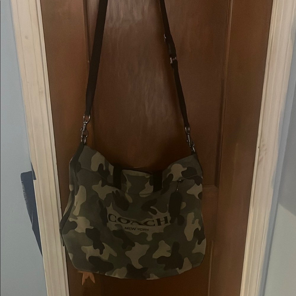 Coach Green and Brown Messenger Bag limited edition very nice